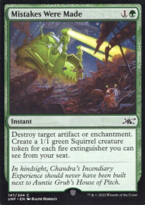 4X MISTAKES WERE MADE 147/244 UNFINITY MTG MAGIC NM X4 (yourdeckbuilder)