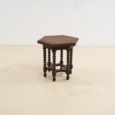 tavolino esagonale in legno vintage