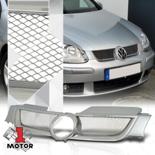 For 2006-2009 Vw Golfrabbit Mk5 X-mesh Chrome Abs Front Bumper Grillegrill