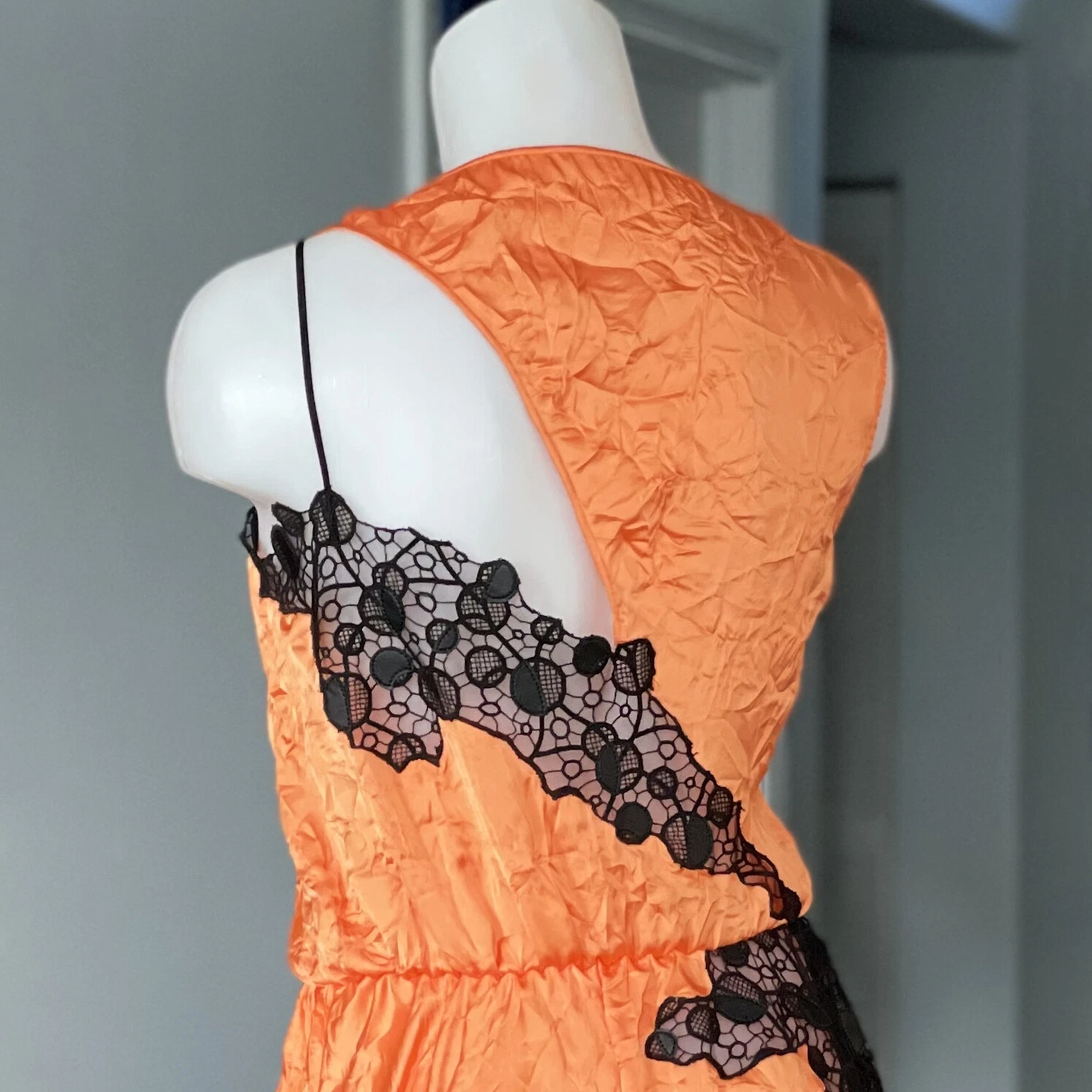 VERSACE Mini Abito Runway Pannelli Pizzo Taglia IT 42 da S S 2013