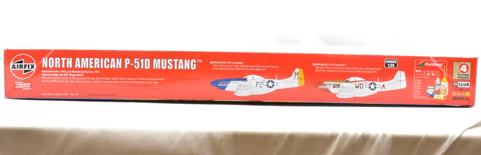 Avión modelo Airfix vintage norteamericano P-51D Mustang escala 1:24 A14001V Foto 2 de 4