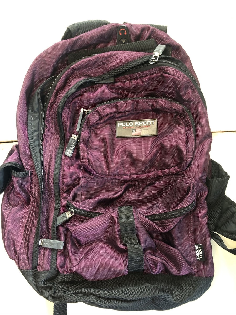Polo Sport Ralph Lauren Vintage 90s Backpack Maroon/purple | eBay