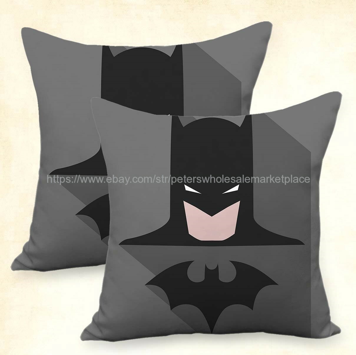 Set of 2 decorative throw pillow cover Batman cushion cover eBay