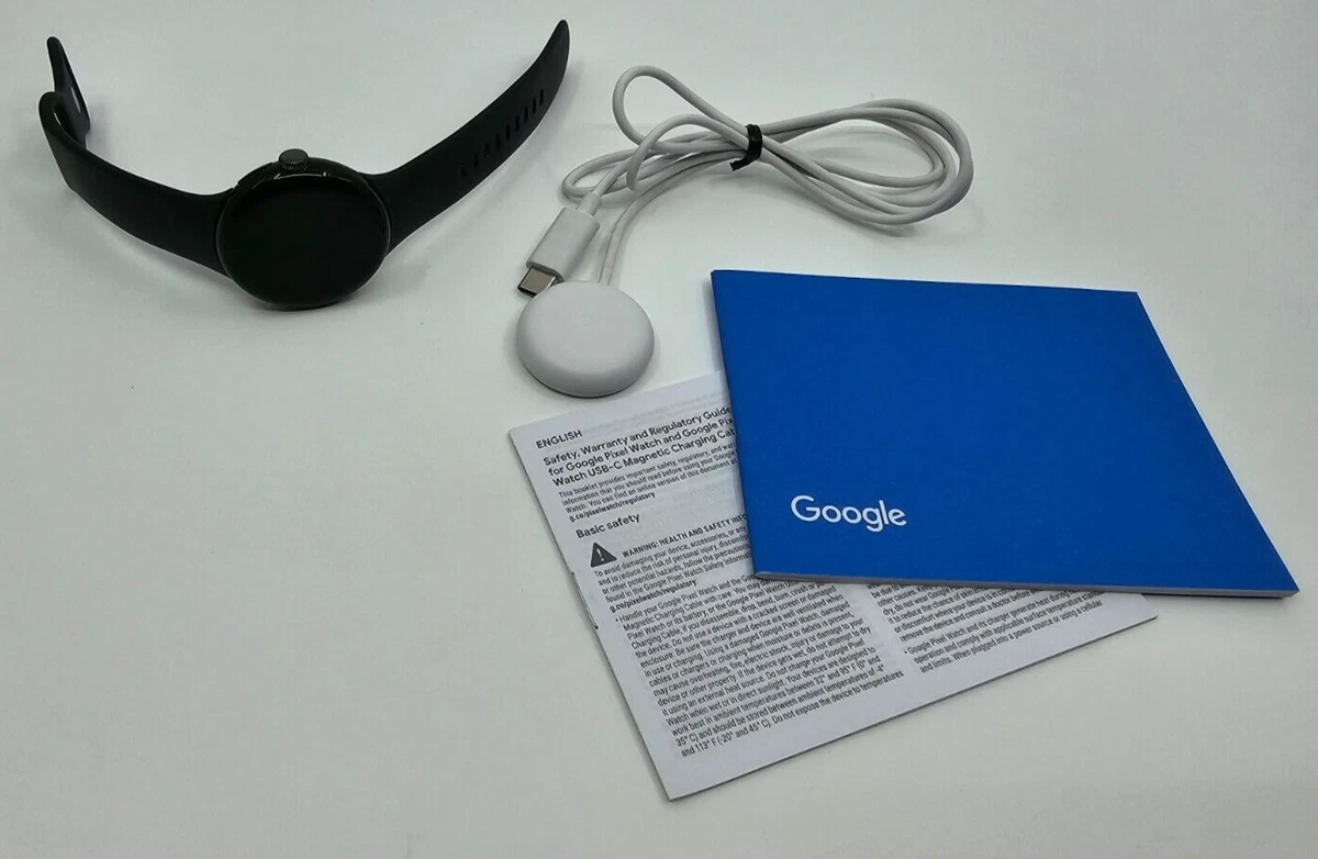 Very Good Google Pixel Watch LTE 41mm Black with Obsidian Active