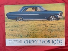 1963 Chevrolet Chevy Ii Nova- Original Car Dealer Sales Brochure Catalog 1963 Chevrolet Chevy Ii Nova- Original Car Dealer Sales Brochure Catalog