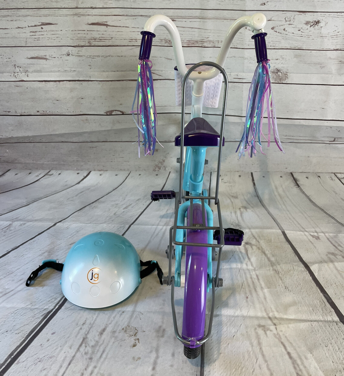Journey Girls /American Girl Aqua Beach Cruiser Bicycle For  18" Doll  W/Helmet