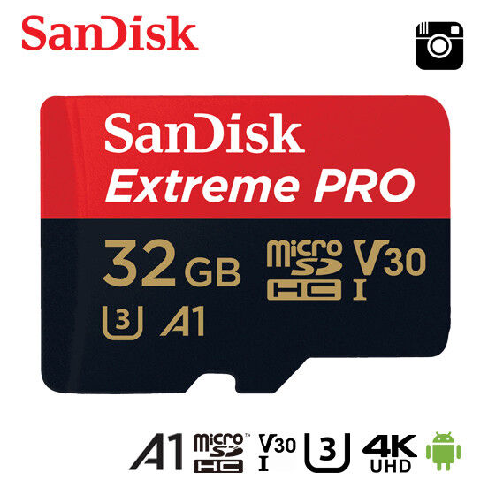 Sandisk A1 Extreme PRO 32GB V30 【56%OFF!】 micro 最新号掲載アイテム U3 HC UHS-I SD 100MB Card