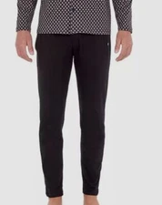 HOM Men's Black Fortaleza Cotton Sleepwear Logo Lounge Pajama Pants Size M