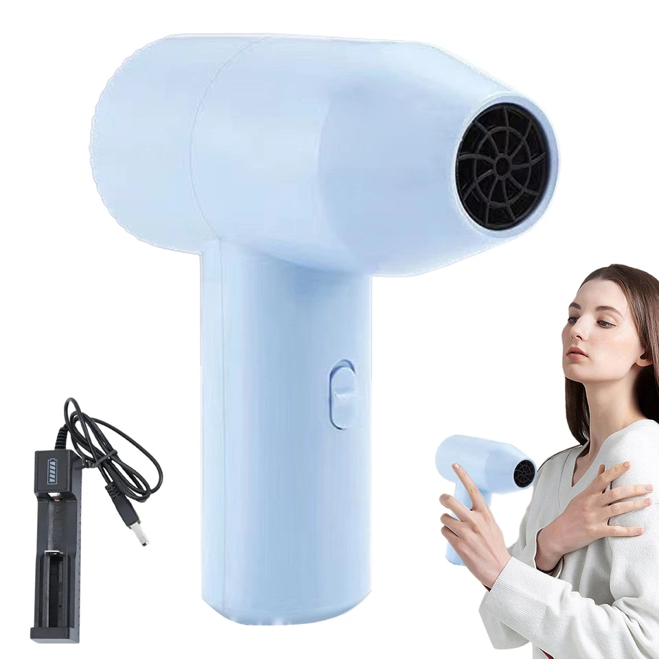 Secador de pelo inalámbrico pequeño secador de pelo para viajes USB secador específico de arte de bajo ruido Foto 2 de 4