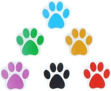 25 Dog paw print stickers Stickers Party Favors Teacher Supply puppy cat 1.5"