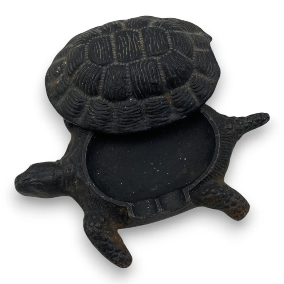 Vintage Aschenbecher Schildkröte aus Metall – Dekorativ & Praktisch, Rarität - Bild 3 von 4
