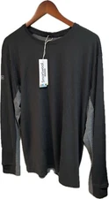 VRST x Smartwool Men's Long Sleeve Crew Neck Training Shirt $108 Xl Black Gray