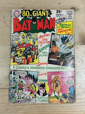 BATMAN (1940) #176 - 80pg Giant 1965 Back Issue (Satisfactory) Back Cover Damage