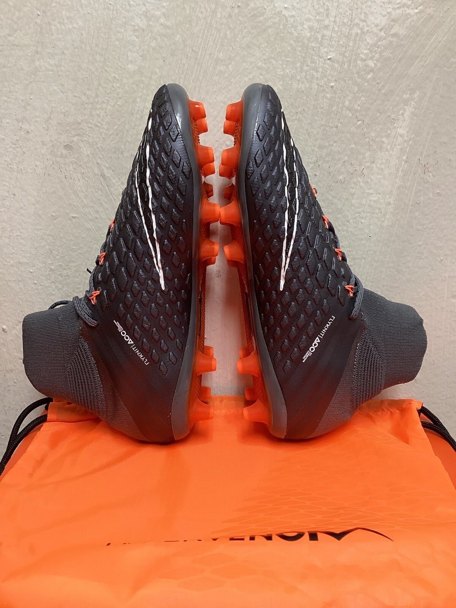 NIKE HYPERVENOM PHANTOM 3 ELITE DF AG-PRO GREY SOCCER CLEATS SIZE