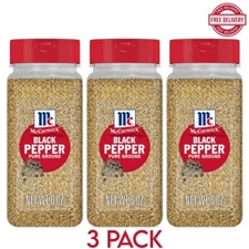 McCormick Pure Ground Black Pepper, 6 oz ( 3 Pack )