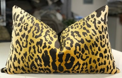 leopard bolster pillow
