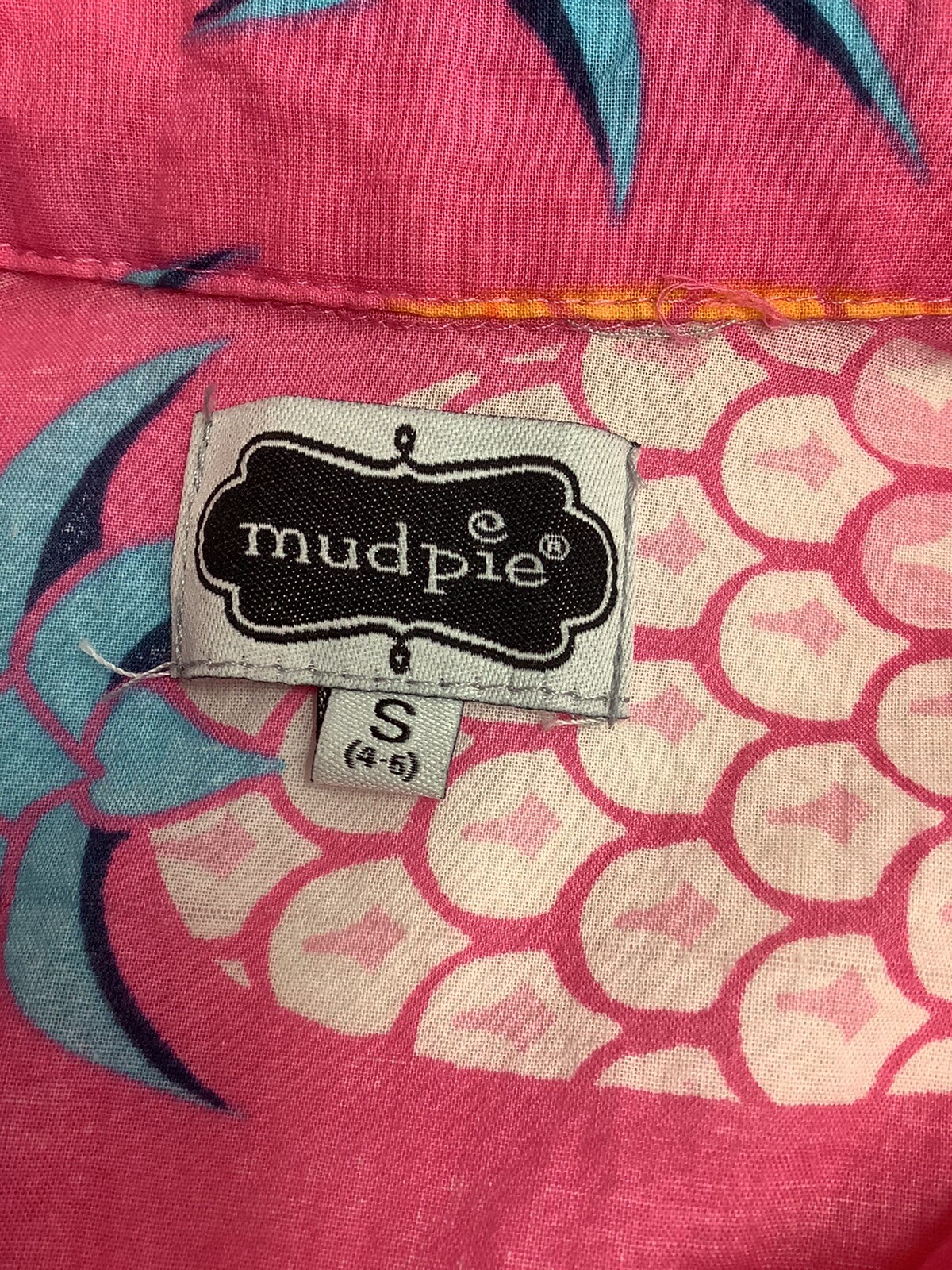 Mud Pie Multicolor Pineapple Print Top Womens Siz… - image 3