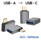 USB C Adapter USB C Male to USB A Female Angled OTG Data Transfer Charging