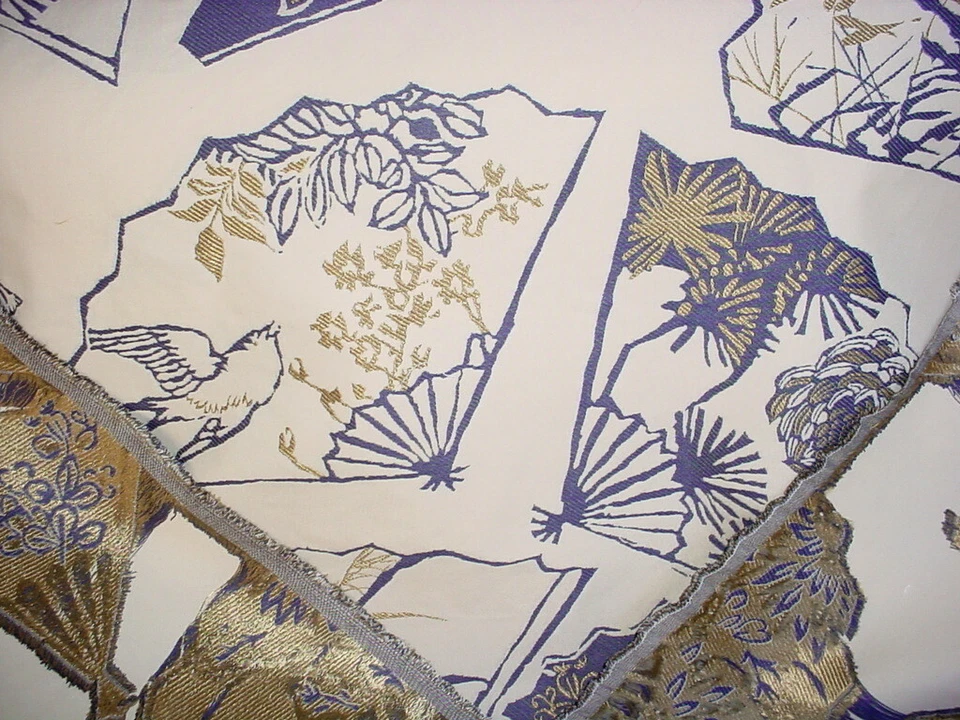 9Y Brunschwig & Fils BF10314 вентиляторы темно-синий Fil купол парча обивочная ткань - Изображение 4 из 4