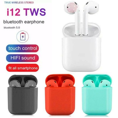 i12 TWS Wireless Bluetooth 5.0 Earbuds Earphones Touch ...