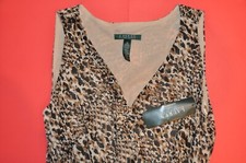 NWT Ralph Lauren Leopard Print Handkerchief Midi Dress size:10 ($155)