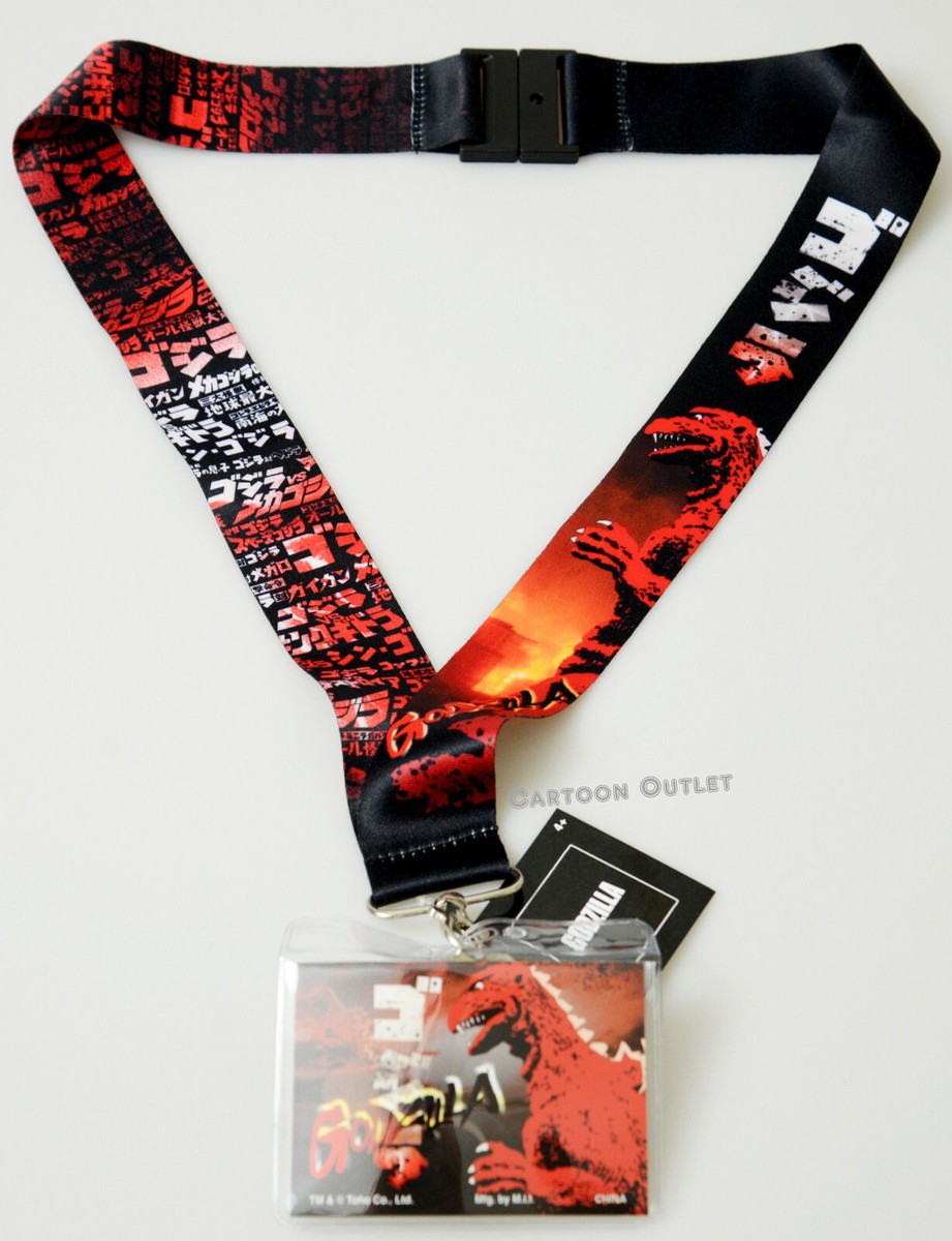 Godzilla Lanyard Breakaway ID Holder NWT JUMBO Wide Deluxe ID