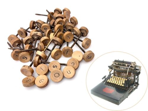 ONE (x1) Original Key for Caligraph Typewriter Antique Vtg No.2 3 4 Keytop White