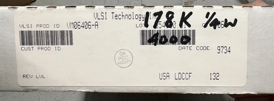 Lote de 10 resistencias VLSI Technology 470K 1/4W NOS 10 piezas Foto 2 de 2