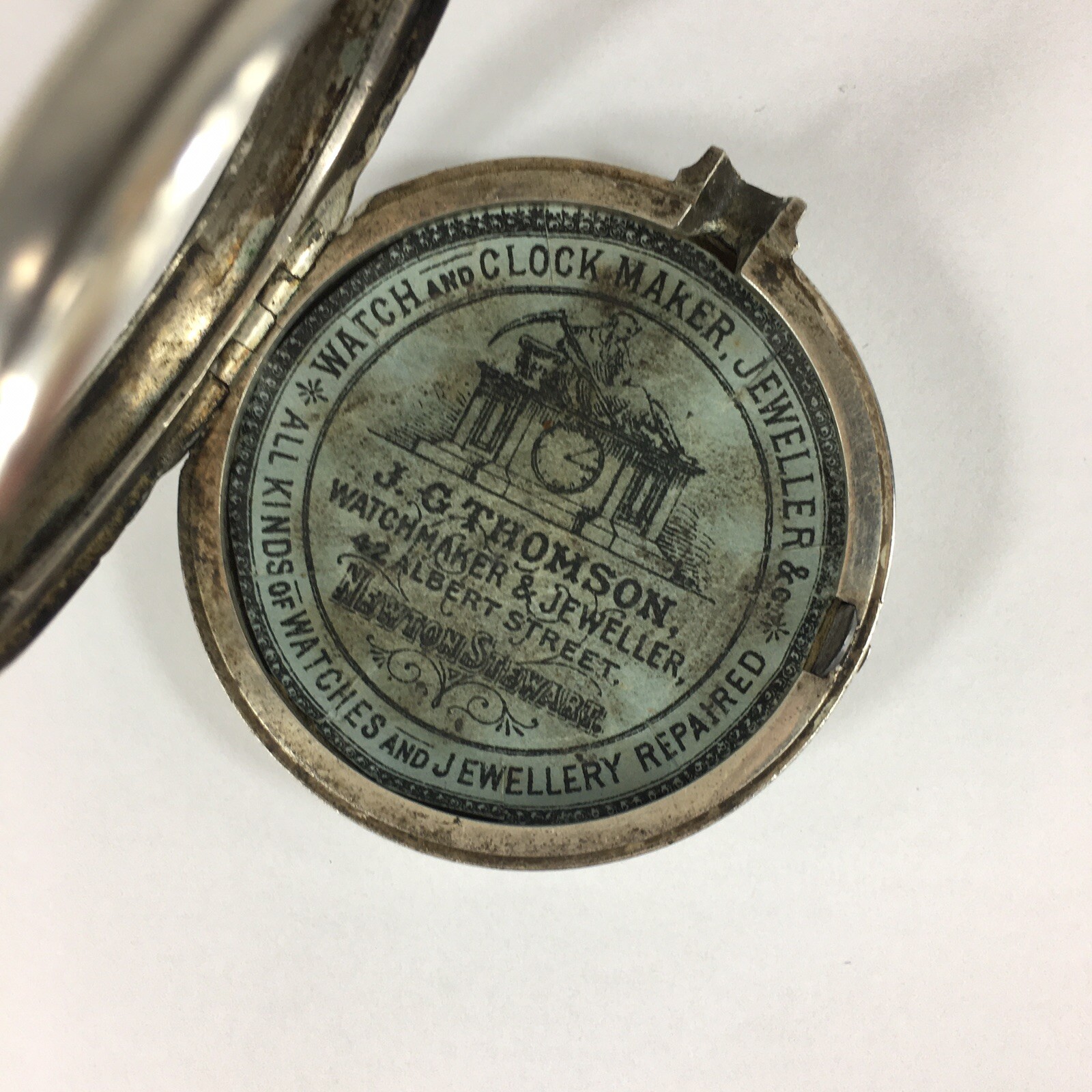 Antique 1865 Solid Silver Pair Case Pocket Watch … - image 6