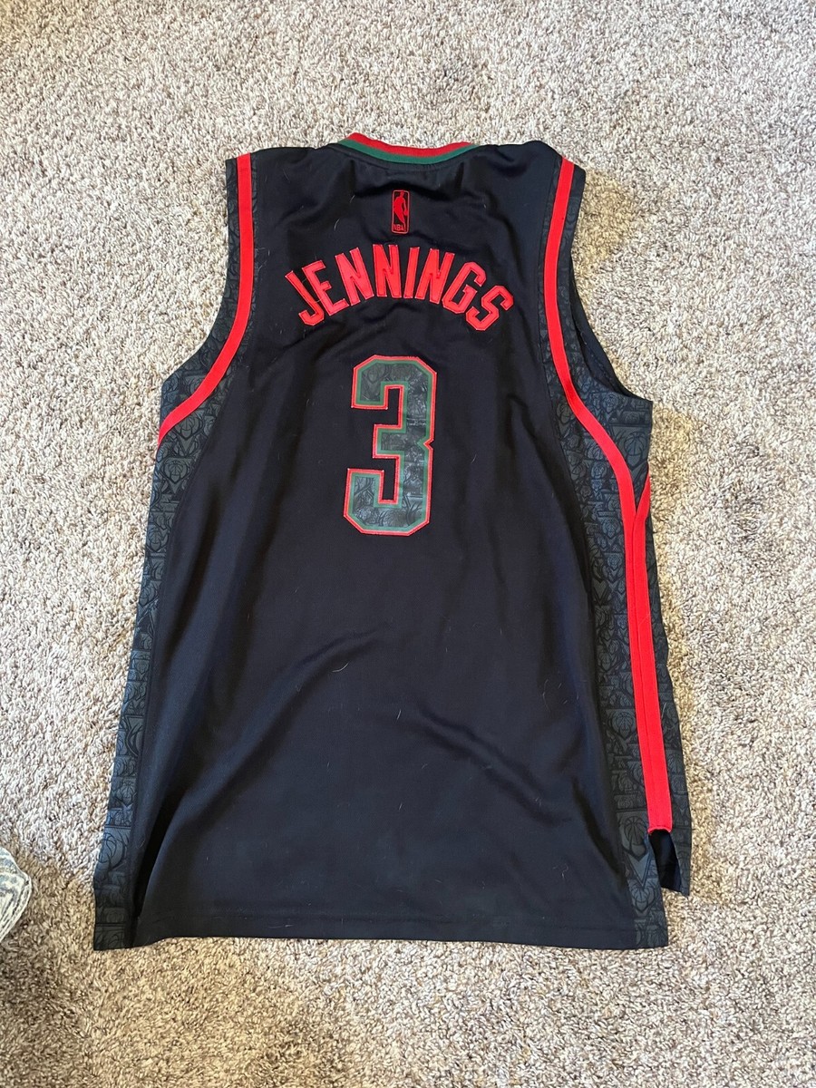 BUCKS JENNINGS 3 ユニフォーム Eサイズ BRANDON JENNINGS #3 MILWAUKEE BUCKS JERSEY Mens Medium Green Red