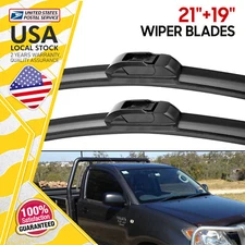 WINDSHIELD WIPER BLADES BRACKETLESS 21"+19" J/U-Hook Replacement Top Quality