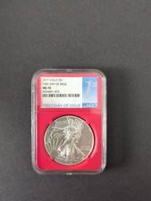 Silver Eagle 2017 NGC MS70 Graded 1 Oz Fine Silver (First Day Of Issue) Coin