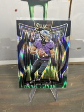 2024 Panini Select - Concourse Lamar Jackson #35 Black & Green Shock Prizm