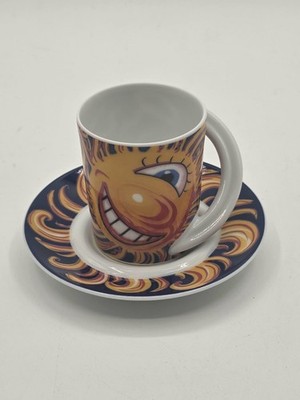 Kenny Scharf By Rosenthal ''Cupola'' 1996 Limited Edition Espresso Cup And Saucer