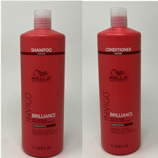 Wella Invigo Brilliance Shampoo and Conditioner 33.8 oz Coarse Hair DUO