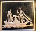 Sea Gull American Fighting Ship Gunboat Vtg Bullion-0.925 Silver 28 Gram Art Bar
