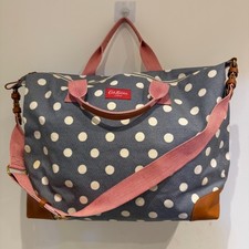 Cath Kidston Premium MultiWay Button Spot Twill Shoulder Grab Bag/Travel BlueNew