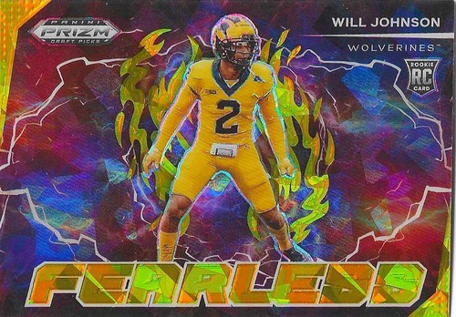 2025 Panini Prizm Draft Picks - Fearless Will Johnson #F-WJN Gold Ice Prizm (RC)