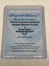 Marconi German 2026 Bowman Chrome Prospects Variation Refractor Auto Redemption