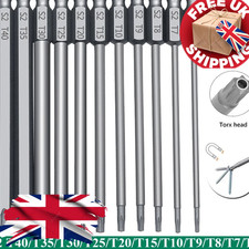 11PC Torx Security Bit Set S2 Steel Magnetic Star Screwdriver T6-T40 Shark UK