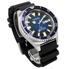 Citizen NY0129-07L Automatic Blue Dial Date Day Indicator Men's Diver Watch