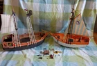 Rare Vintage PLAYMOBIL toys Pirate Ships Boat Accessories. Not complete...