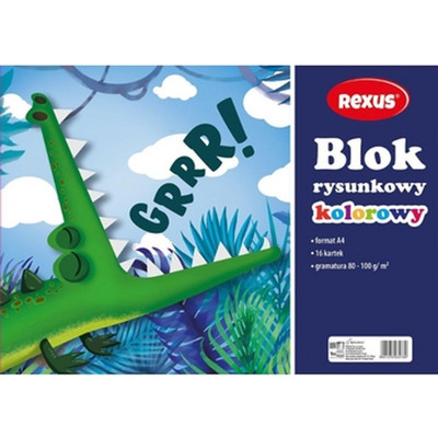5904441114409 Blok rysunkowy kolorowy 16 kartek A4, REXUS, BENIAMIN Beniamin