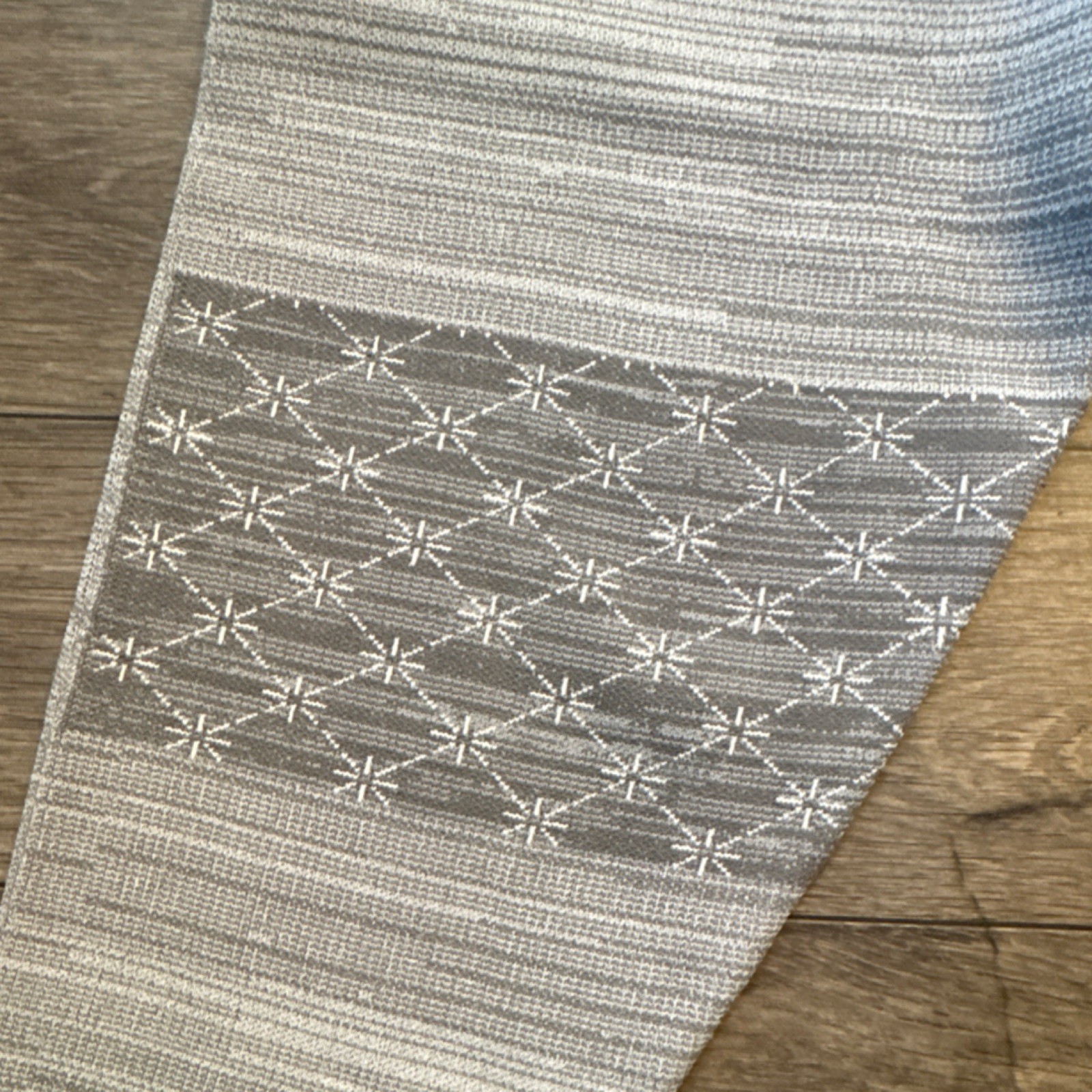 FDMTL Patchwork Knit Sweatpants Gray Polyester Re… - image 2