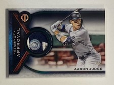 AARON JUDGE 2021 Topps Tribute Stamp of Approval Relic SOA-AJ #1/1 Game Used