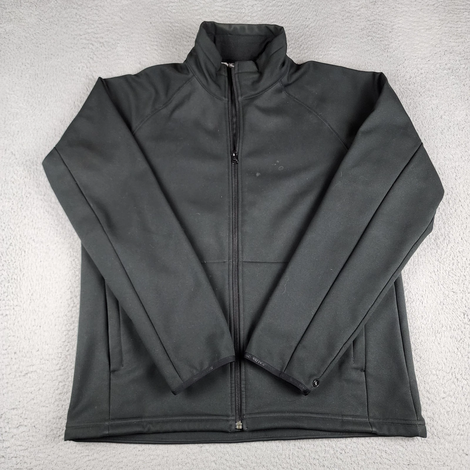 Salomon Jacket Mens Large Black Full Zip Outdoor Ski Snow Winter Sports