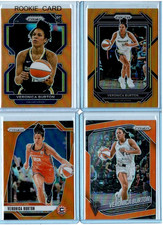 VERONICA BURTON 2022-25 Panini Prizm WNBA Orange Prizm RC/Base 4-Card Lot🏀 #/49