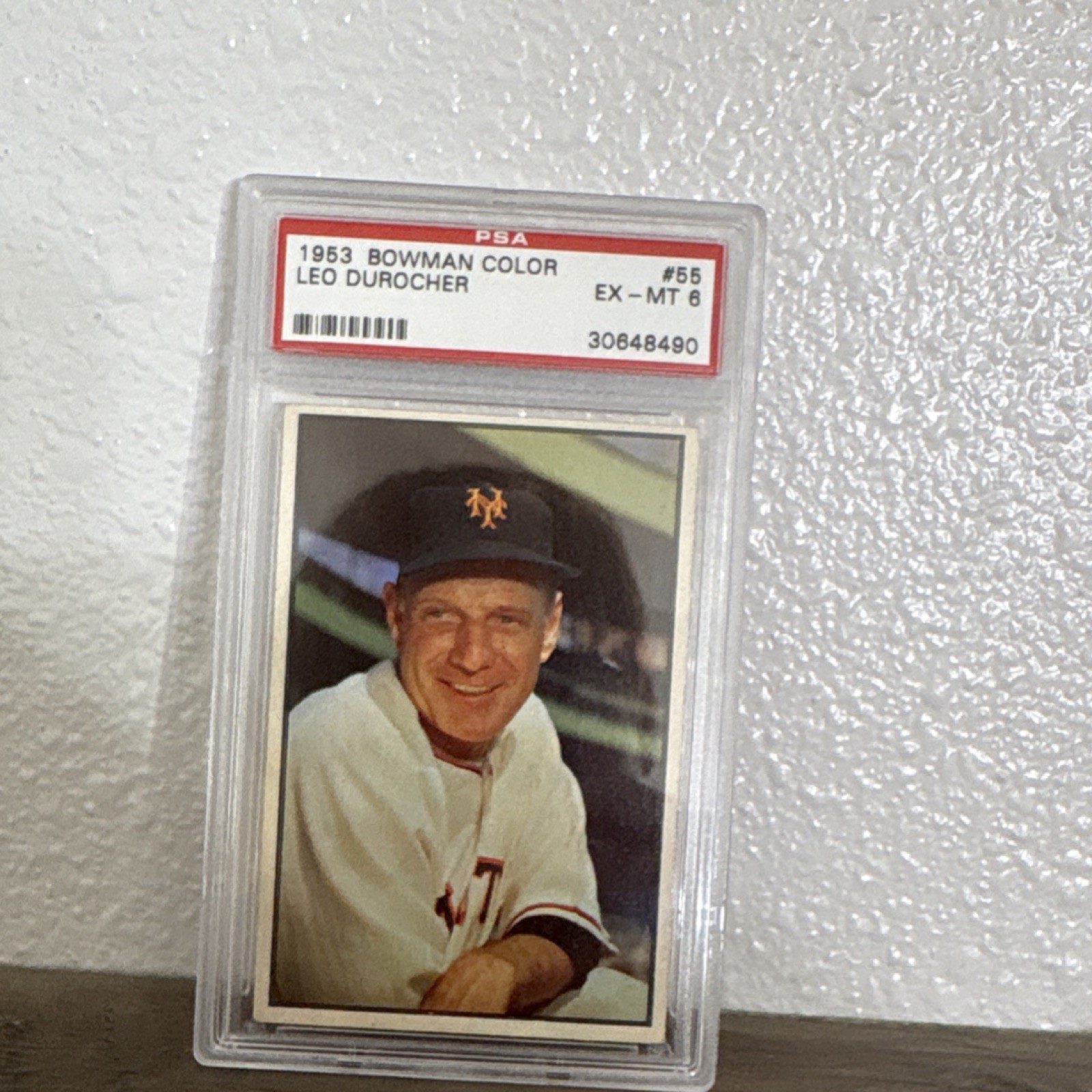 1953 Bowman Color #55 Leo Durocher New York Giants PSA Graded 6
