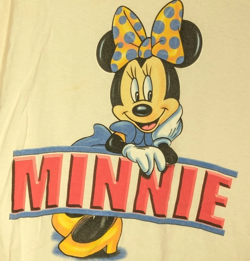 Camiseta Minnie Mouse Vintage Rara Anos 90 Walt Disney World - Tamanho Médio - Imagem 2 de 4
