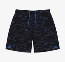 Layer 8 Men's Qwick-Dry Black Camo Training Shorts Size Large New